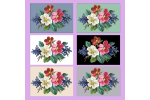 Дизайн (схема для вишивання) "Vintage bouquet (Вінтажний букет)" EP001